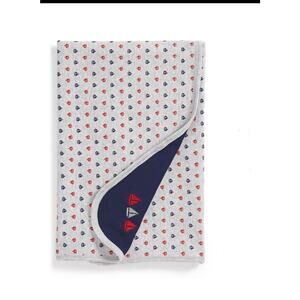 Infant Little Me Sailboat Receiving Blanket Blue Gray One Size 3121